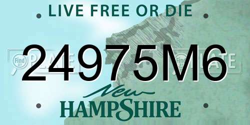 24975M6 New Hampshire License Plate