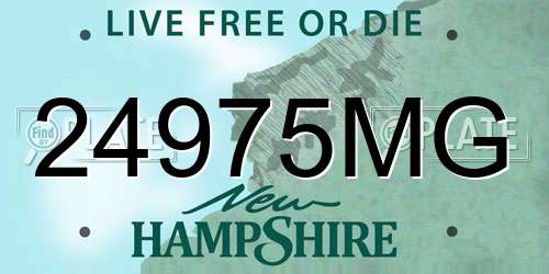 24975MG New Hampshire License Plate