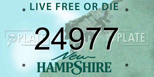 24977 New Hampshire License Plate