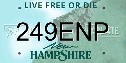 249ENP New Hampshire License Plate