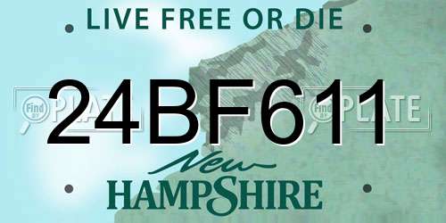 24BF611 New Hampshire License Plate