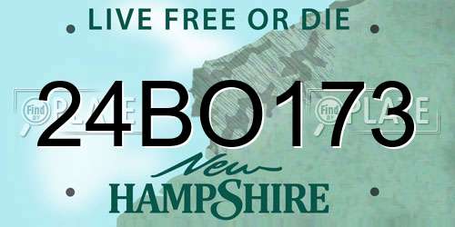 24BO173 New Hampshire License Plate
