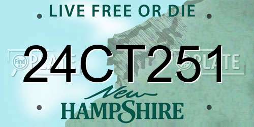 24CT251 New Hampshire License Plate