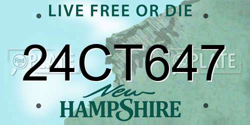 24CT647 New Hampshire License Plate