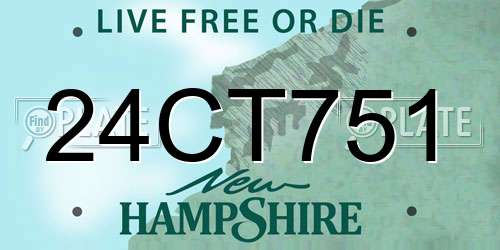 24CT751 New Hampshire License Plate