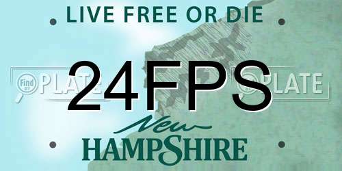 24FPS New Hampshire License Plate