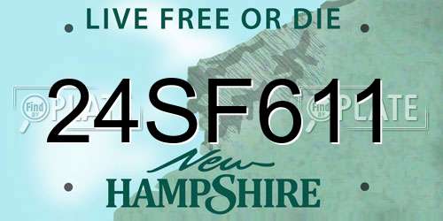 24SF611 New Hampshire License Plate