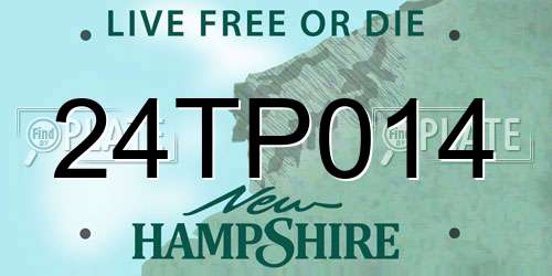 24TP014 New Hampshire License Plate
