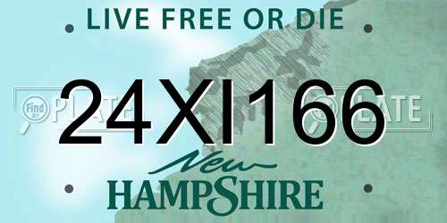 24XI166 New Hampshire License Plate
