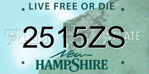 2515ZS New Hampshire License Plate
