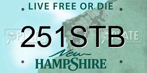 251STB New Hampshire License Plate