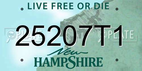 25207T1 New Hampshire License Plate