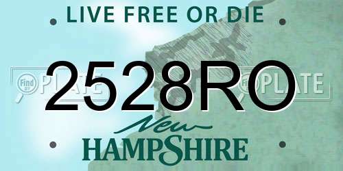 2528RO New Hampshire License Plate