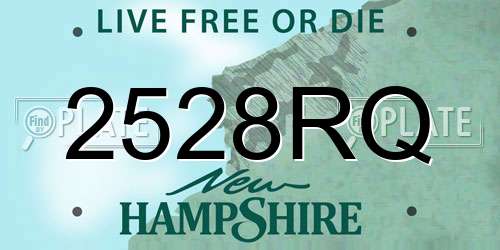 2528RQ New Hampshire License Plate