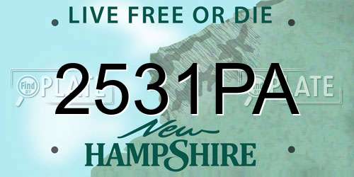 2531PA New Hampshire License Plate