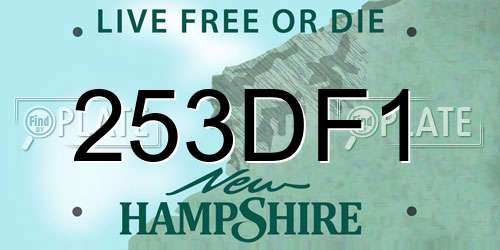 253DF1 New Hampshire License Plate