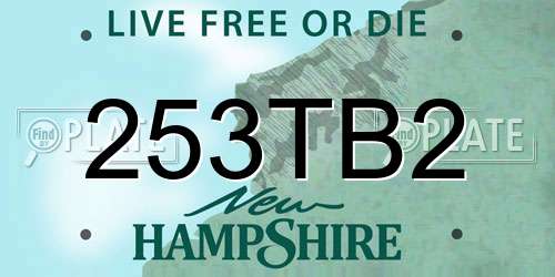 253TB2 New Hampshire License Plate