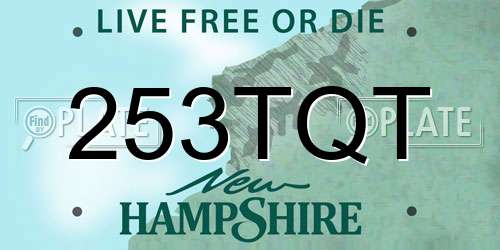 253TQT New Hampshire License Plate