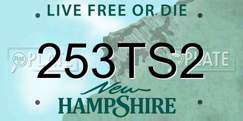 253TS2 New Hampshire License Plate