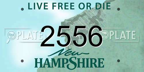 2556 New Hampshire License Plate