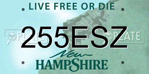 255ESZ New Hampshire License Plate
