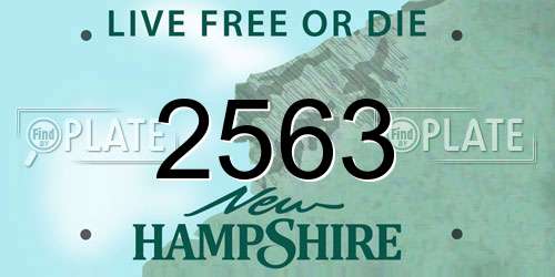 2563 New Hampshire License Plate