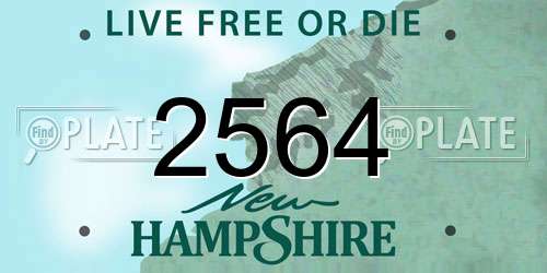 2564 New Hampshire License Plate