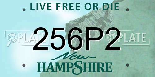 256P2 New Hampshire License Plate