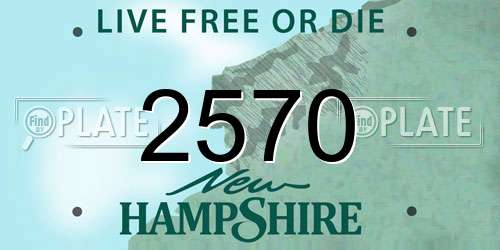 2570 New Hampshire License Plate