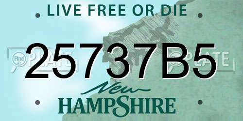 25737B5 New Hampshire License Plate