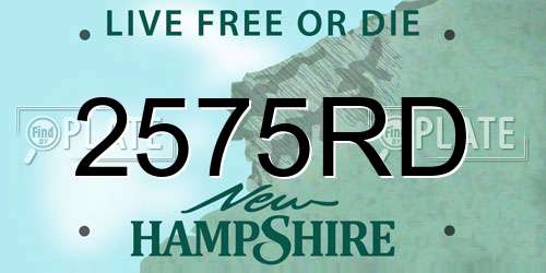 2575RD New Hampshire License Plate