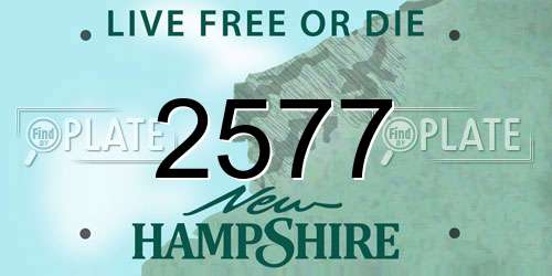 2577 New Hampshire License Plate