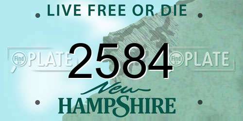 2584 New Hampshire License Plate