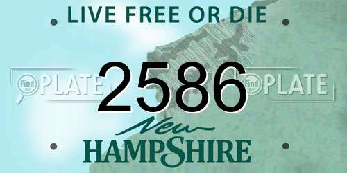 2586 New Hampshire License Plate