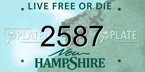 2587 New Hampshire License Plate