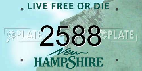 2588 New Hampshire License Plate