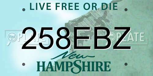 258EBZ New Hampshire License Plate