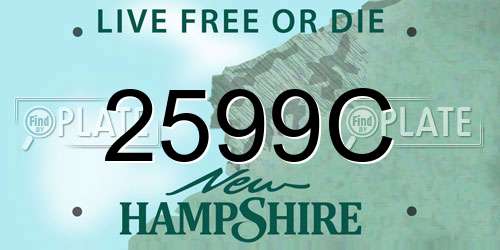 2599C New Hampshire License Plate