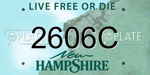 2606C New Hampshire License Plate