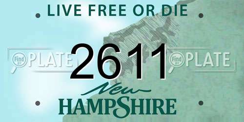2611 New Hampshire License Plate
