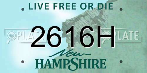 2616H New Hampshire License Plate