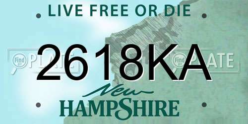 2618KA New Hampshire License Plate