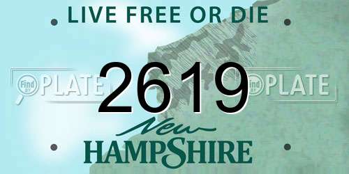 2619 New Hampshire License Plate