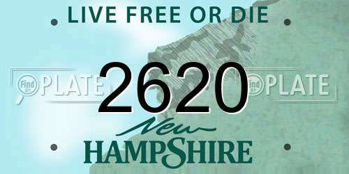 2620 New Hampshire License Plate