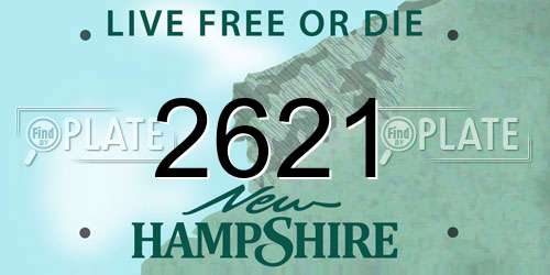 2621 New Hampshire License Plate