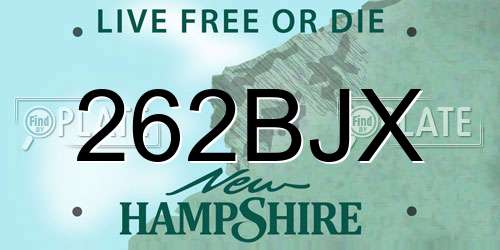 262BJX New Hampshire License Plate