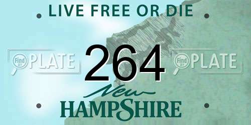 264 New Hampshire License Plate