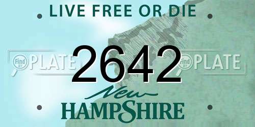 2642 New Hampshire License Plate