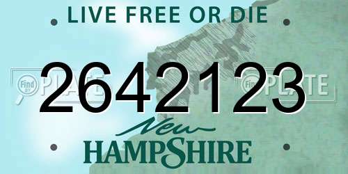 2642123 New Hampshire License Plate