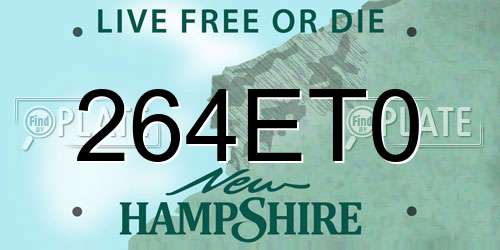 264ET0 New Hampshire License Plate